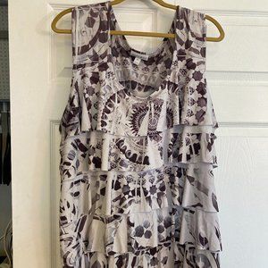Fashion Bug Plus Size Shirt Size 3XL Print Layered Tank Top